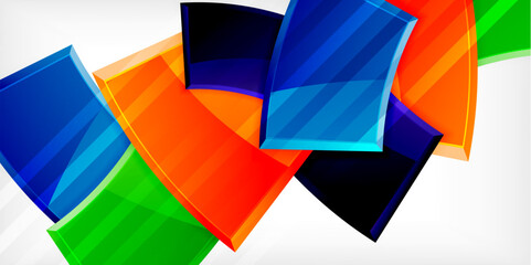 Vector abstract color geometric shapes. Illustration For Wallpaper, Banner, Background, Card, Book Illustration, landing page