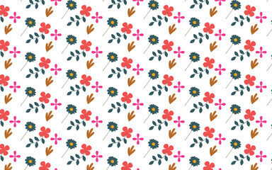 Seamless floral pattern design vector