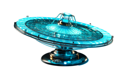 Satellite Dish, Isolated on Transparent Background.