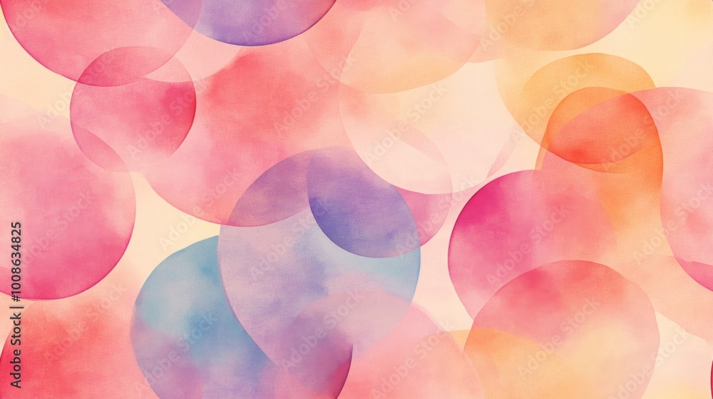 Wall mural abstract watercolor seamless pattern with soft gradients background