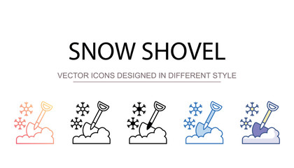 Snow shovel icon design with white background stock illustration