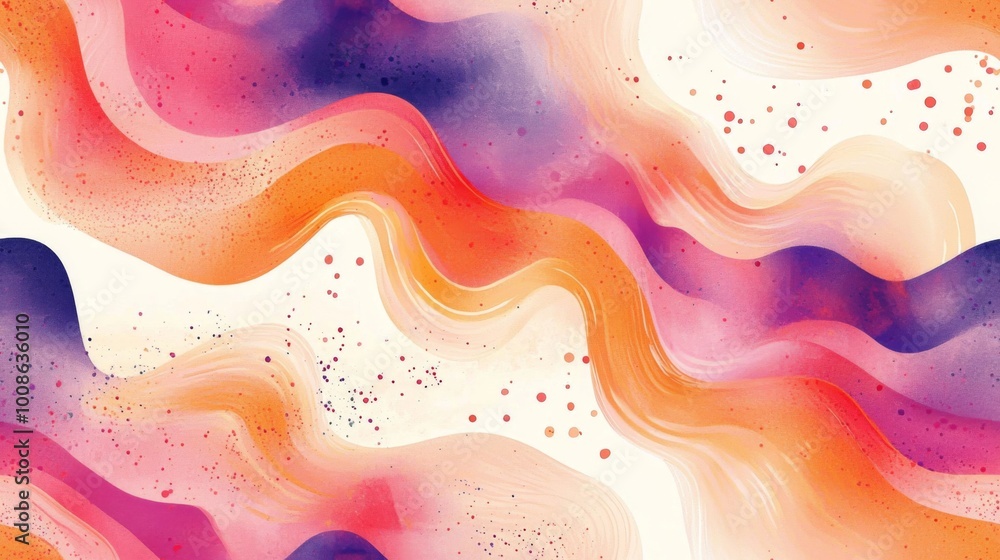 Wall mural abstract watercolor seamless pattern with soft gradients background
