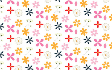 Seamless floral pattern design vector