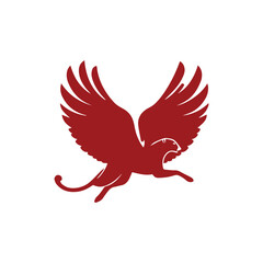 Fototapeta premium cheetah silhouette logo design vector illustration, fast cheetah animal logo 