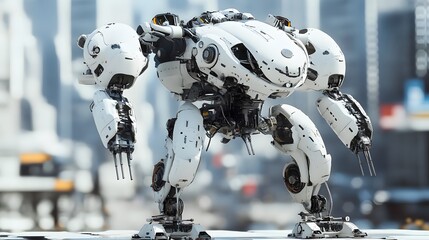 Advanced mecha figure with precise engineering and complex mechanical parts