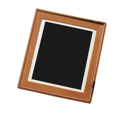 A blank polaroid-style photo frame.