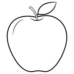 apple fruit vector art illustration