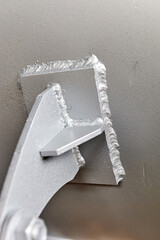 fragment of the welding connection of parts