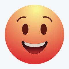 Happy Mode Emoji Icon. Emoji Vector Illustration. Emoticon. Happy Face. Laugh Emoji. Excited Emoji.