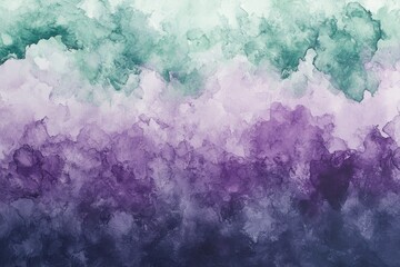 Obraz premium watercolor sky palette, soft and delicate aerial backdrop with watercolor wash in lavender and mint, creating a tranquil atmosphere