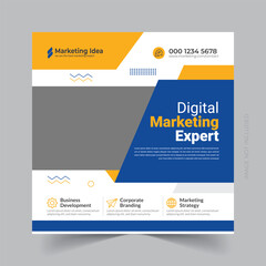 Digital business marketing social media post and web banner template eps



