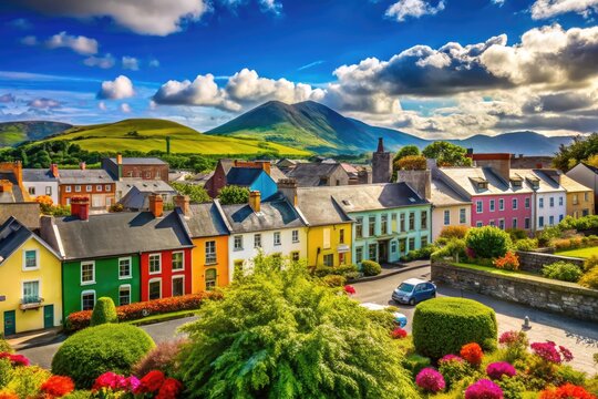 Scenic View of Tralee, a Charming Town in the County Kerry, Republic of Ireland Surrounded by Nature