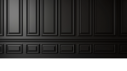 Blank black wooden wall panel Mockup 