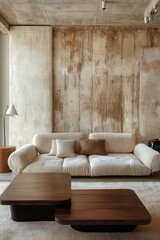 Fototapeta premium Cozy Japandi Themed Room Interior Design Inspiration
