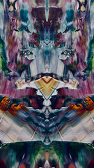 Fototapeta premium Abstract background wallpaper. Ethnic pattern. Mixtures of oil paint. Trendy hand painting canvas. Wall decor and Wall art prints Idea. 3D Texture. Art object