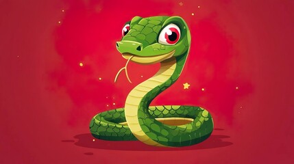 Naklejka premium 蛇のイラスト01