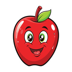apple cartoon vector illustration design.