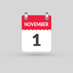 November 1 calendar Date, Month icon