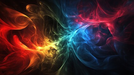 Fototapeta premium Abstract Swirling Colors in Dark Background
