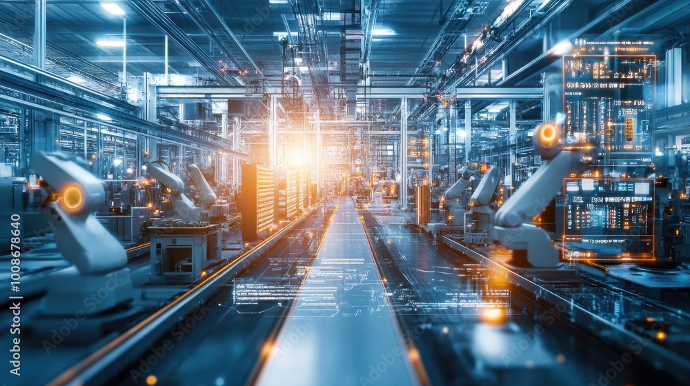 Poster robotic automation in modern smart factory