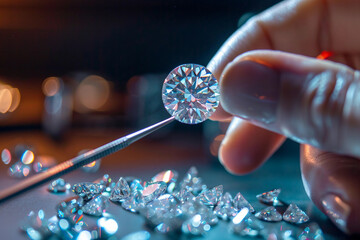 Craft jewelery making with professional tools in jeweller studio generative ai