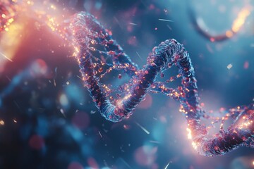 Science Biotechnology DNA illustration and abstract illustration - generative ai