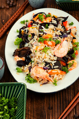 Spicy shrimp fried rice.