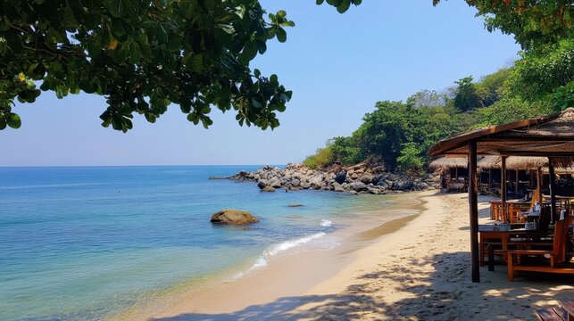 A peaceful day at Krating Lai Beach in Chonburi, a hidden gem with calm waters and a relaxing vibe.