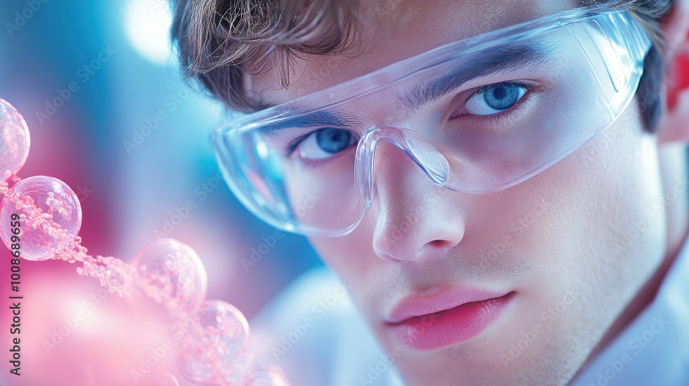 Poster a lab technician prepares samples for genetic sequencing, using precise techniques to isolate and pu