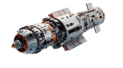 space sattelite, Isolated on Transparent Background.