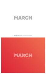 March typography editable colour,  Suitable for brand, business logo or calendar design. Eps 10 vector.