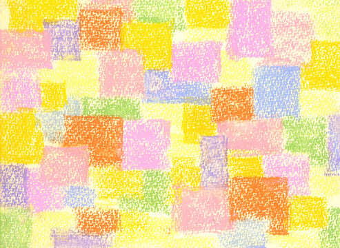 Fototapeta Abstract patchwork background of сolorful pastel texture for children wallpaper, geometric pattern, painting print, etc.