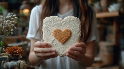 charming handmade greeting cards arranged beautifully featuring romantic designs with ecofriendly materials the cards exude warmth and creativity showcasing dedication to sustainability