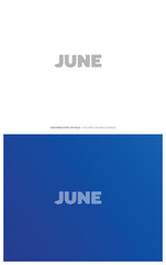 June typography editable colour,  Suitable for brand, business logo or calendar design. Eps 10 vector.