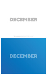 Obraz premium December typography editable colour, Suitable for brand, business logo or calendar design. Eps 10 vector.