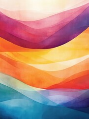 Abstract Colorful Flowing Wave Design