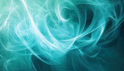 Fototapeta premium Abstract Turquoise and White Swirling Lines