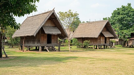 The traditional Isan houses at Khon Kaen Museum, offering a glimpse into the region's rich cultural history.