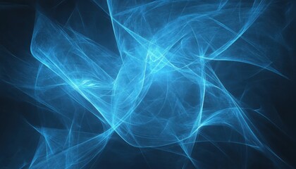 Fototapeta premium Abstract Blue Glowing Lines and Curves on a Dark Background