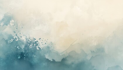Obraz premium Abstract Watercolor Background with Blue and Beige Hues