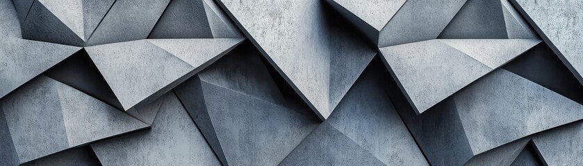 Abstract Geometric Pattern of Interlocking Triangles on a Textured Surface