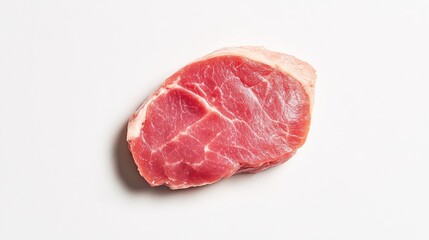 Fresh Raw Meat Cut on White Background