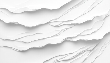 Obraz premium Abstract White Paper Ripped into Wave-like Shapes