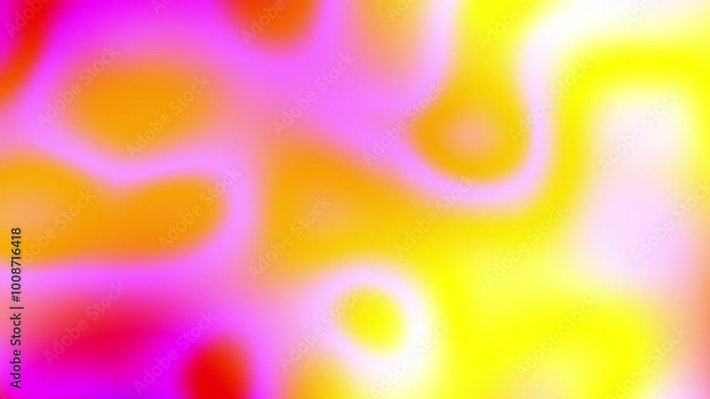 Fototapete abstract bright liquid background: flowing yellow and orange plasma loop texture with smooth gradien