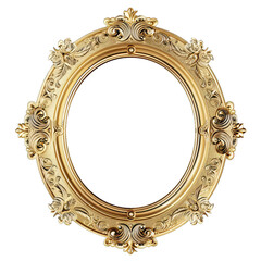 antique picture frame on transparent background png