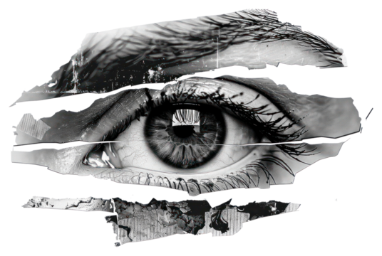 PNG Surreal eye collage illustration