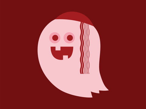smiling ghost in a kippah with sidelocks