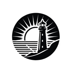 Sunrise Lighthouse Silhouette