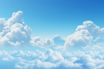 Processed collage of cloudy light blue sky texture. Background for banner, backdrop or texture