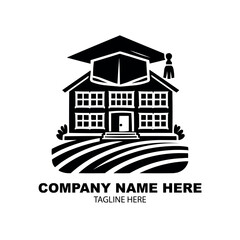 Fototapeta premium book home logo design